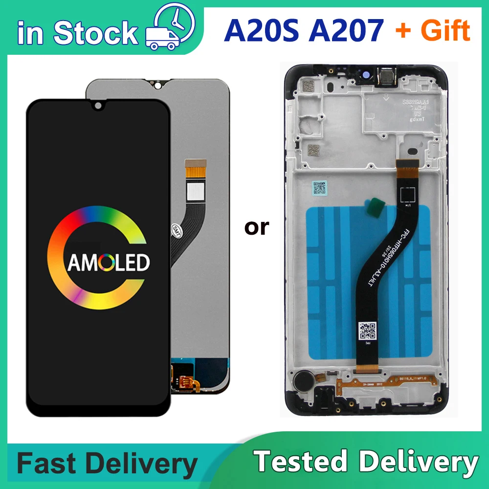 6.5 en effet pour SAMSUNG A20s A207 A2070 SM-A207F écran LCD Hébergements eur assemblée remplacement pour Samsung A20S lWind