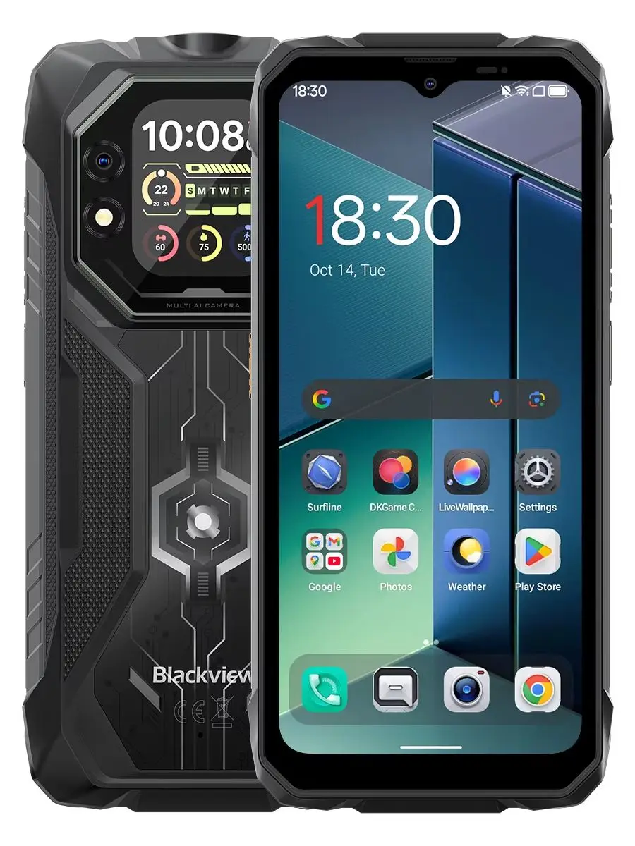 Blackview Rock 1 Android 16 Outdoor-Smartphone, 24GB (8+16)+ 256GB/2TB, 15000mAh, 6,56 Zoll HD+, IP69K & IP68, 16MP AI Hauptkamera + 13MP AI Frontkamera + 20MP Sony Nachtsichtkamera