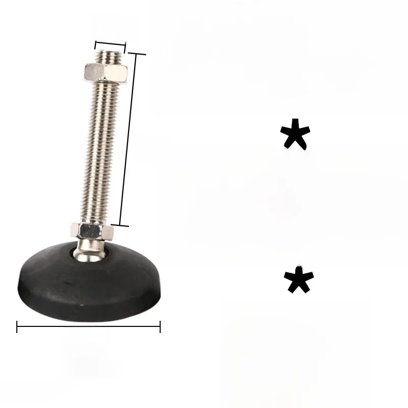 Pieds de Table Réglables à Charnière, Diamètre de 60mm, 1 Pièce, M10, M12, M14, M16, M18, M20, M24