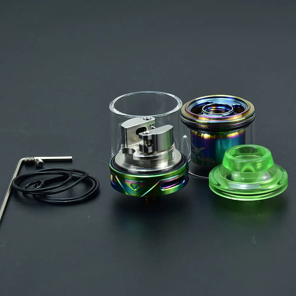 Wasp Nano RTA MTL Coil Fused Clapton 23mm Atomizer TopFilling 2ml Tank rta Atomizer vs YFTK Flash e Vapor V4.5S+ RTA