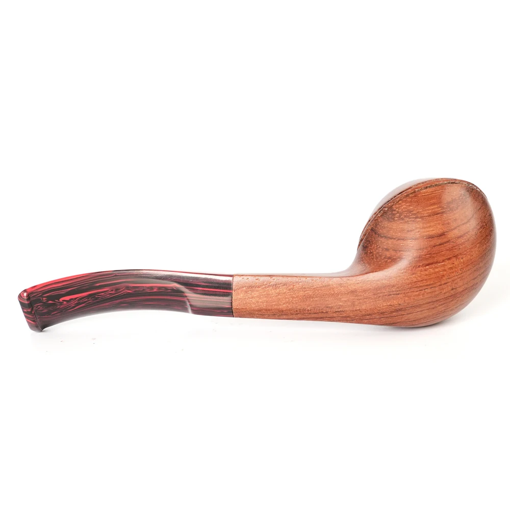 Jibill Bulldog Pipe, 3mm Rohr kanal, bunter Rohr halter, Massivholz schale, gebogenes Griff rohr, doppeltes Taillen design