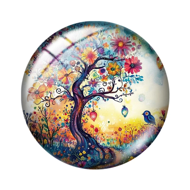 Enchanted Garden Realms 10pcs 12mm/18mm/20mm/25mm Round photo glass cabochon flat back Making findings for bracelets