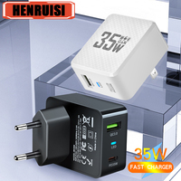 35W GaN USB Type C Charger Tablet Fast Charger QC3.0 PD3.0 Charge Adaper For Iphone 15 Xiaomi Poco F5 Laptop Charger
