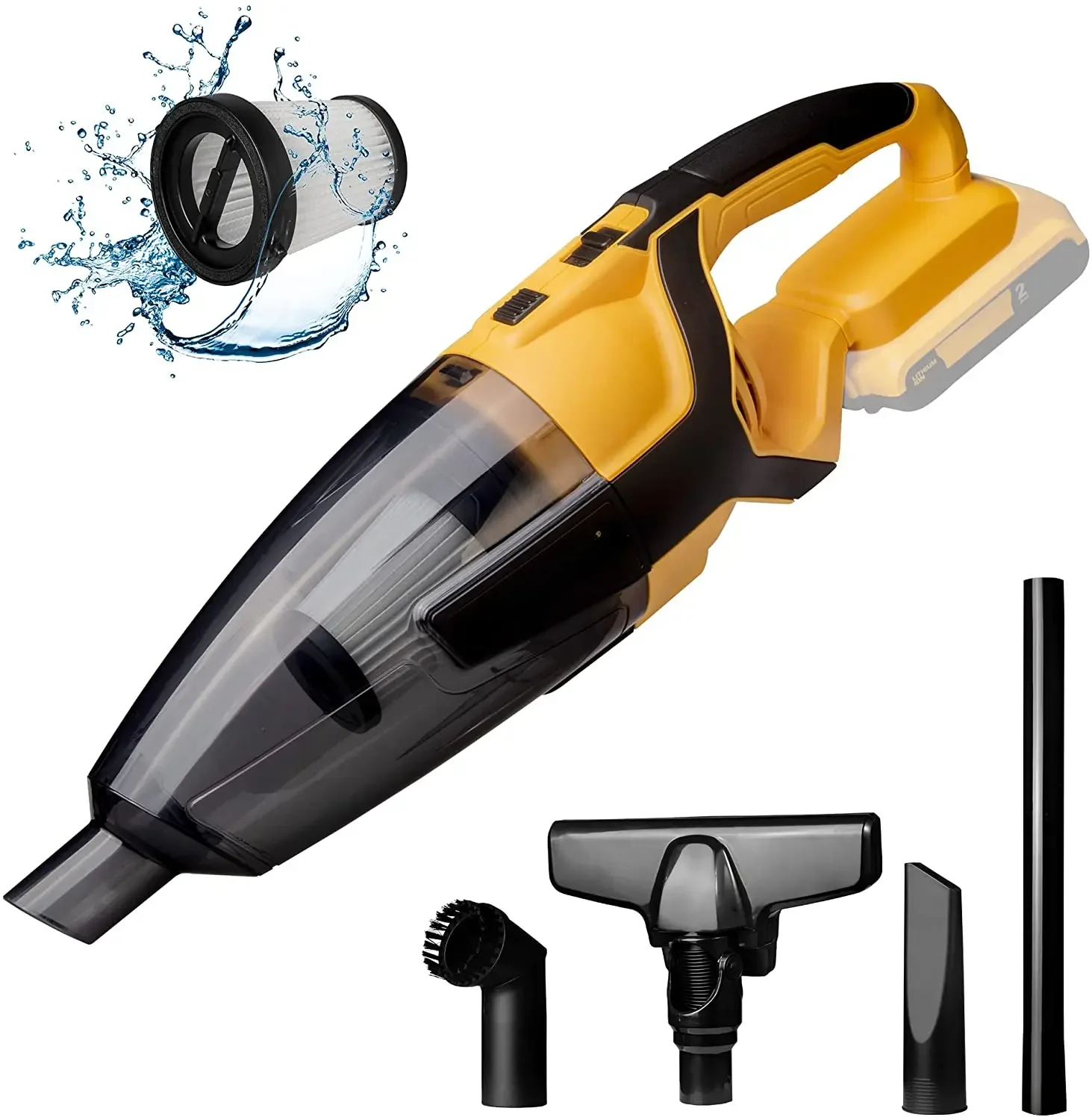 Mellif Akku-Staubsauger für DeWalt 18 V 20 V Akku (keine Batterie), Handstaubsauger für
