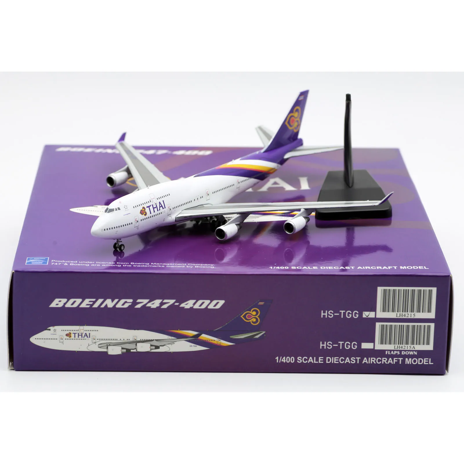 

LH4215 Alloy Collectible Plane Gift JC Wings 1:400 Thai Airways "StarAlliance" Boeing B747-400 Diecast Aircraft Jet Model HS-TGG