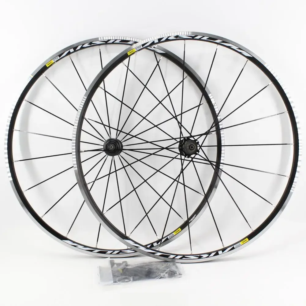 AliExpress NONE 700C Aksium Race Road bike 6061 Aluminum alloy bicycle wheelset alloy clincher rims wheels use for 8/9/10/11S QRM FTS-L New