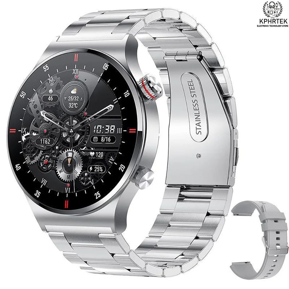 

QW33 Смарт-часы Bluetooth Вызов NFC Контроль доступа HR BP Spo2 Мониторинг здоровья Кнопка вращения Два стиля меню Смарт-часы