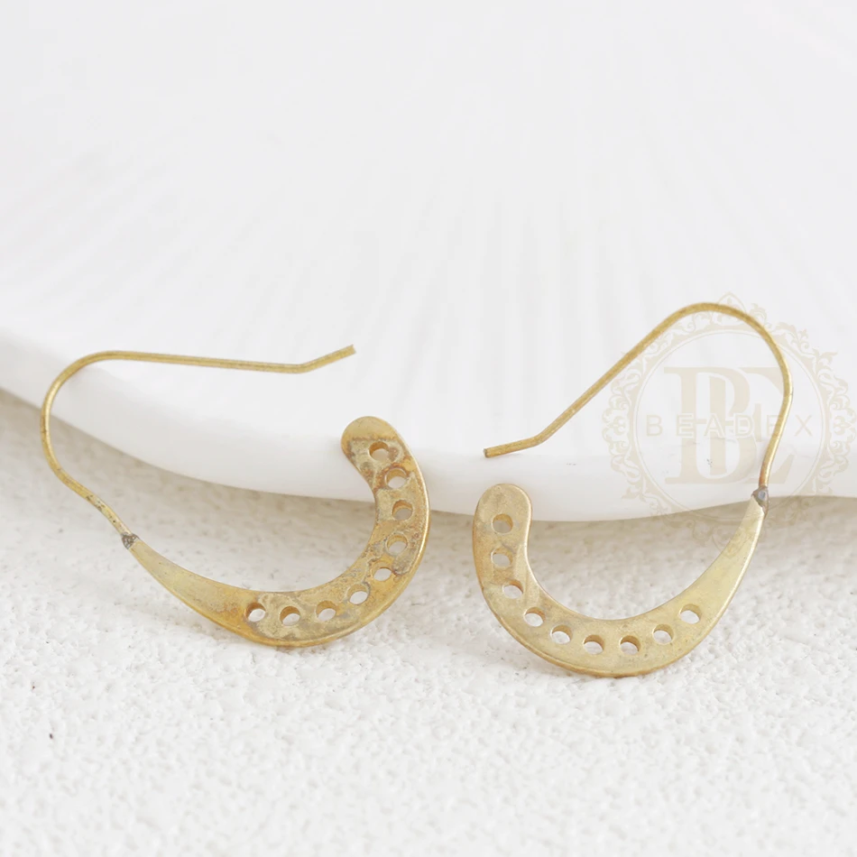 DIY Supply-2 قطعة من مكونات القرط المصنوعة من النحاس الصلب - غير منتظمة 32.9 × 21.5 مم (4921C-8)