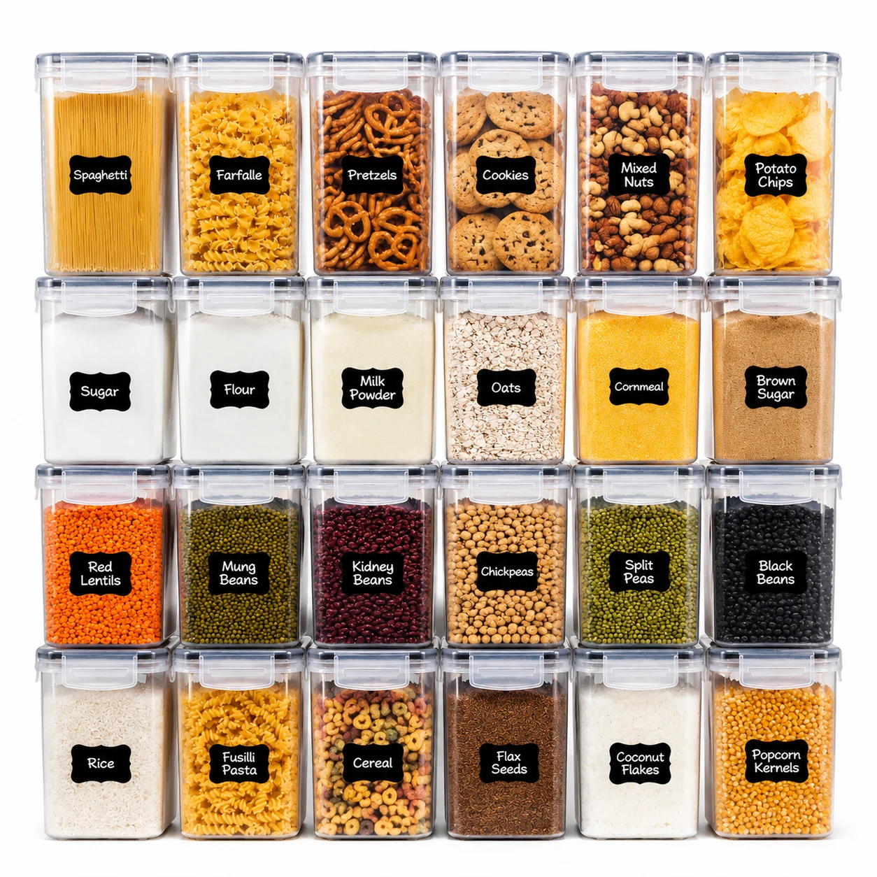 Food Snacks Label - Recipientes herméticos e à prova de