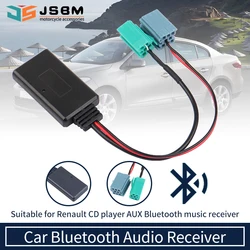 JSBM 5.0 Aux Cable Adapter For Renault Radio Updatelist Biurlink Car Radio Green Blue Mini ISO 6Pin 8Pin Connector Bluetooth