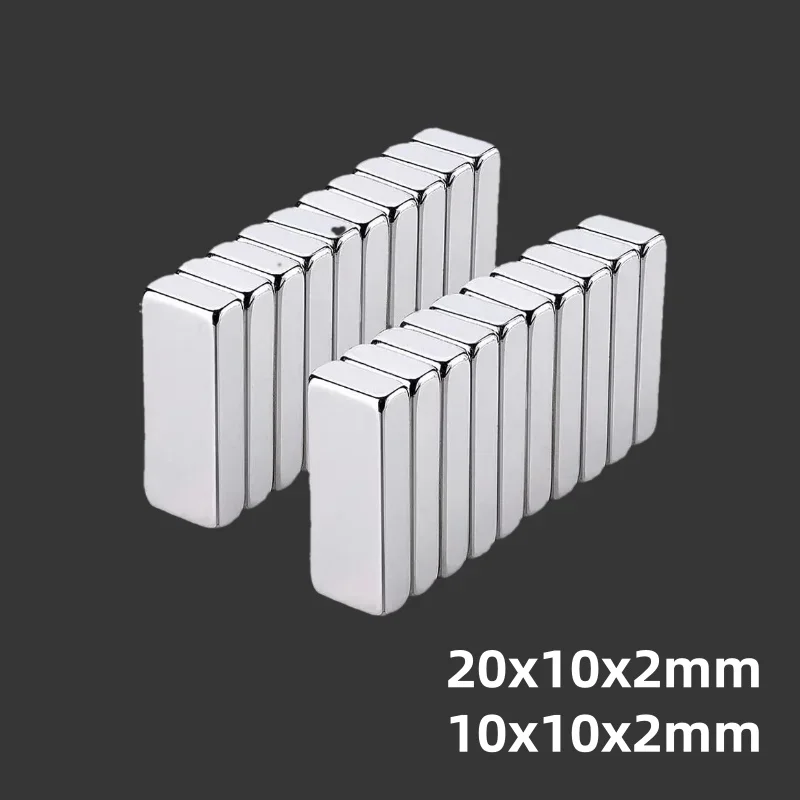 20x10x2/10x10x2mm Kühlschrankmagnete, Leistungsstarke Kleine Rechteckige Metallmagnete für Kühlschrank Garage Küche Wissenschaft Basteln Büro – Detail 1