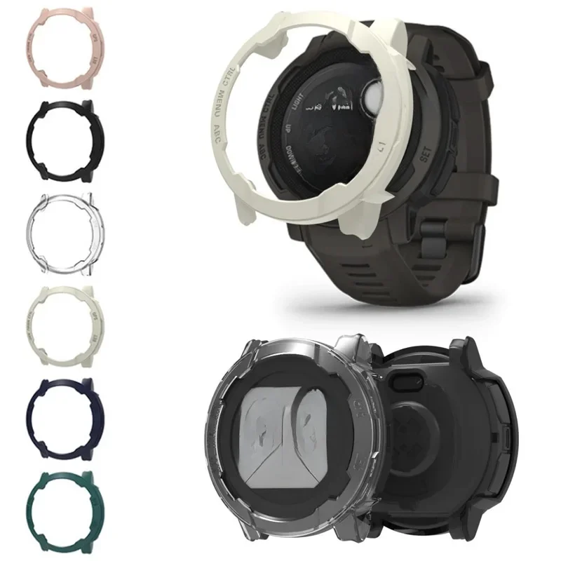 Obudowa z twardą krawędzią Obudowa PC Ochrona dla Garmin Instinct 2/2S Inteligentny zegarek Skala Pokrywa Ochronna Zderzak Akcesoria sportowe — zdjęcie 2