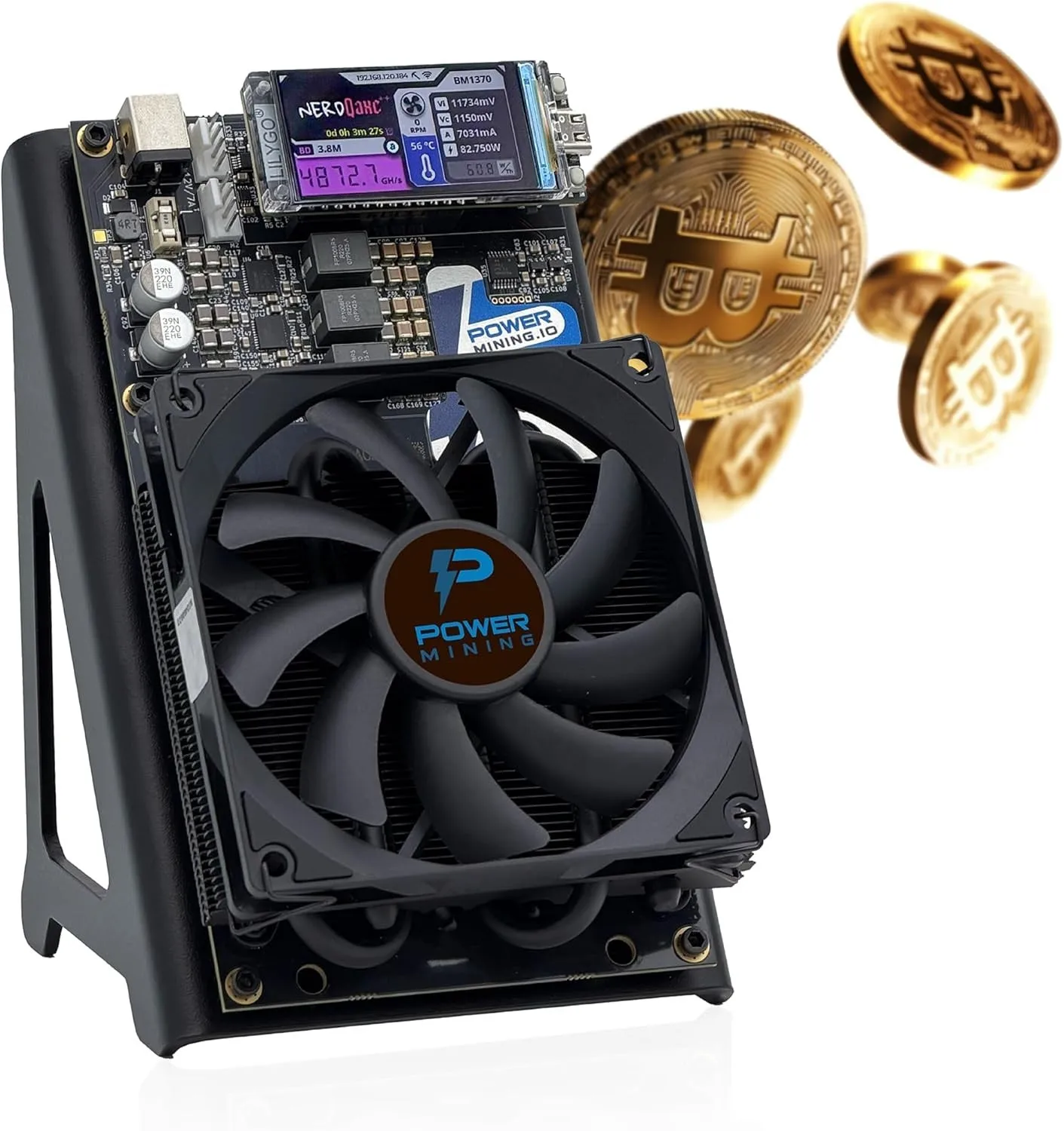 

HM BUY 3 GET 2 NerdQaxe++ Silent Bitcoin Miner – 6 TH/s @ 100W Includes 12.4V 10A Power Supply!