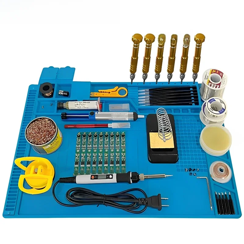 ESD-Station de soudage pour isolation thermique, virus de travail, fer, téléphone, réparation d'ordinateur, polymères magnétiques, plateforme isolante BGA résistante à la chaleur