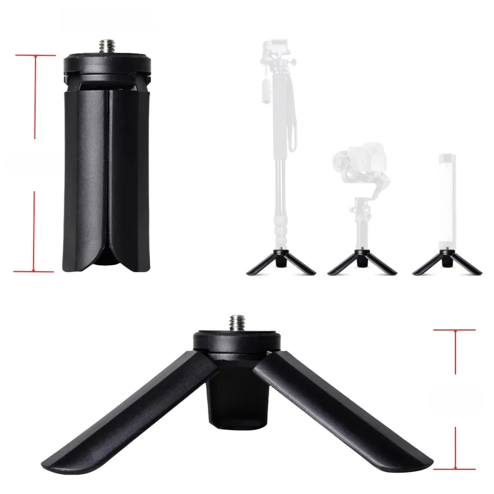 Przenośny mini statyw stołowy Statyw biurkowy ze śrubą 1/4'' do kamery Gopro Video Vlog Grip Panel Ring Light Phone Gimbal — zdjęcie 2