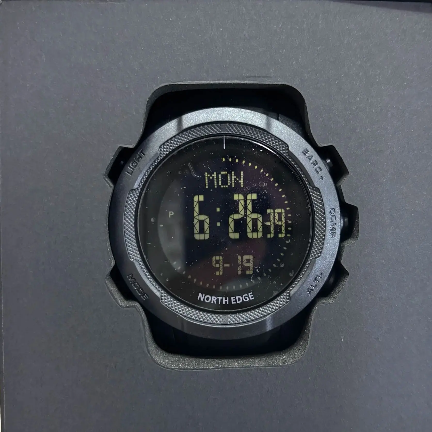 Мужские цифровые часы NORTH EDGE VERTICO, корпус из углеродного волокна для мужчин, спортивные часы для бега, плавания, WR50M, альтиметр, барометр, компас