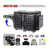 Aluminum Motorcycle Trunk Tail Box Universal Motorcycle Top Case Helmet Box Multi-function Motorcycle Rear Luggage Case Toolbox