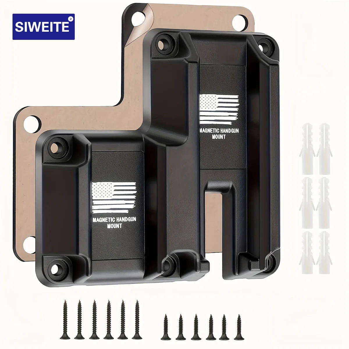 Compatible with High-Strength Magnetic Gun Mounts and Holsters: Enables Rapid Access to S While Ensuring Secure Storage; Suitable for Use in Home, Office, and Vehicle Environments. Ideal for Use with Magnetic Pistol Mounts and Holsters.