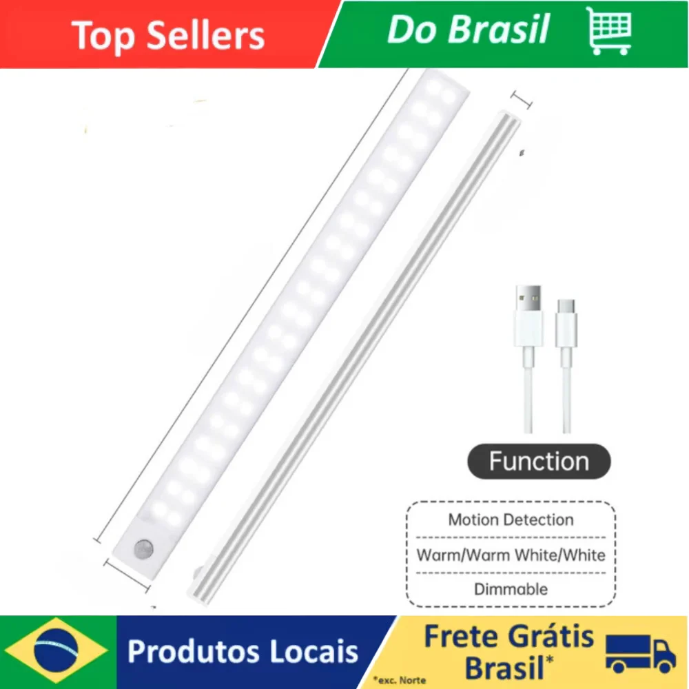 自動スマートライト-led自己粘着式充電式-モーションセンサー付きインテリジェントライト-l1803-60cm