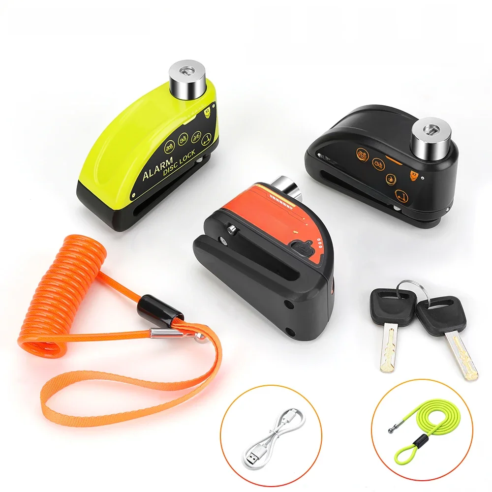 AliExpress Anchtek Motorcycle Rechargeable Disc Lock Alarm 120db Bicycle Anti-theft Padlock Security Protection Bike Motorbike Accessories
