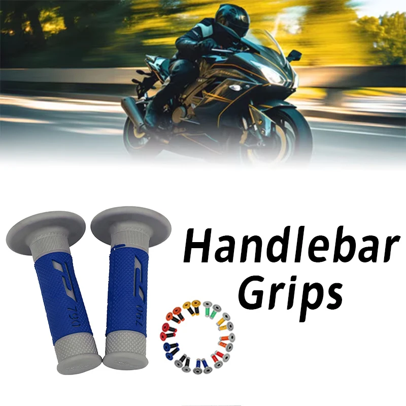 New Universal Motorcycle Handlebar Grips 22mm Anti-Slip Rubber Throttle Grips Two-Tone Handle Covers for Off-Road KTM Dirt Bike