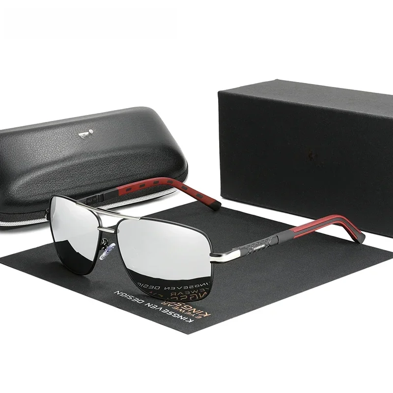 KINGSEVEN 2024 Aluminiowo-magnezowe męskie okulary przeciwsłoneczne z polaryzacją dla mężczyzn / kobiet Oculos De Sol UV400 — zdjęcie 2