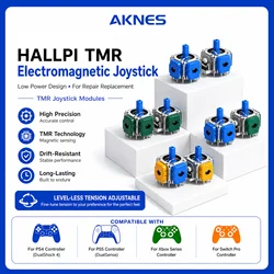 AKNES HALLPI TMR Electromagnetic Joystick for Switch Pro PS5 PS4 Xbox Series Controller Low Power Design for Repair Replacement