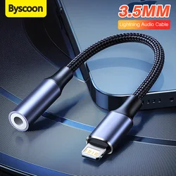 Byscoon Lightning To 3 5mm Jack AUX Cable Adapter For iPhone 12 13 14 11 Pro XS Max XR 7 8 Headphone Connector Audio accessories