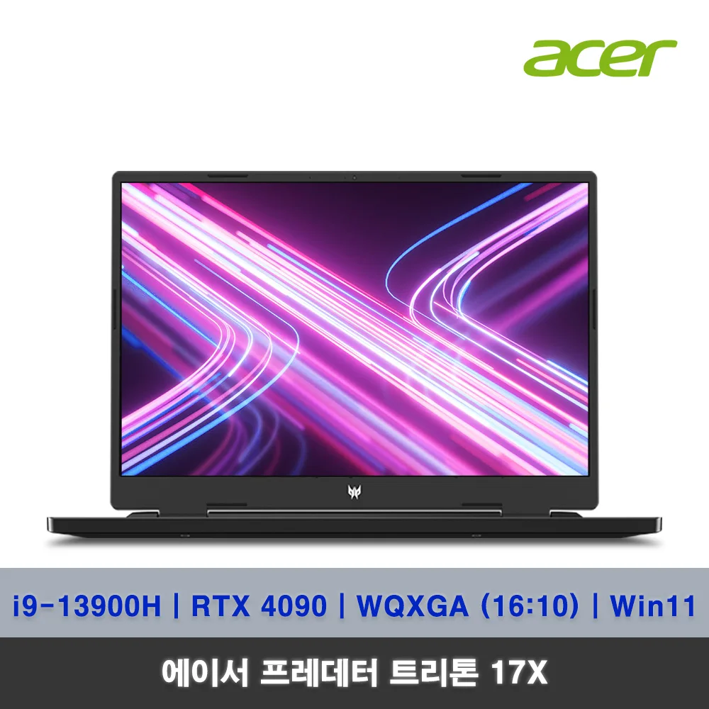 [Hansung] Acer ACER Predator Triton 17X PTX17-71-98J1 Laptop (i9-13900HX / 32GB / 1TB / WQXGA / 17 inch/RTX 4090 / Win11)