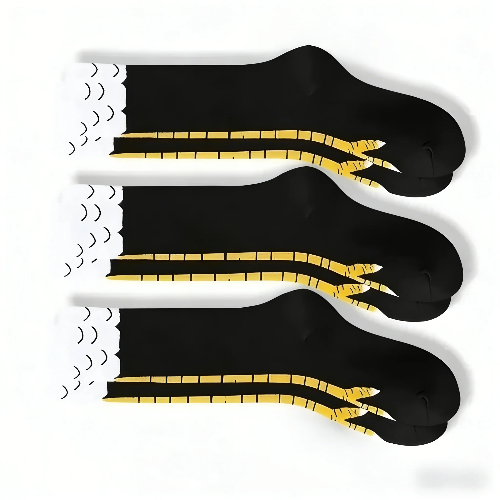 Paquete de 3 Pares de Calcetines con Diseño de Patas de Animales y Motivo de Garra de Pollo ​ – Construcción duradera, puntera sin costuras, reduce la irritación, ideal para pieles sensibles.
