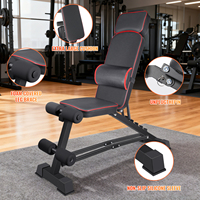 Multifunctional Dumbbell Bench Foldable Training Stool 5-gear Adjustment Weight Bench for Backrest Househeld Exercise Equipment