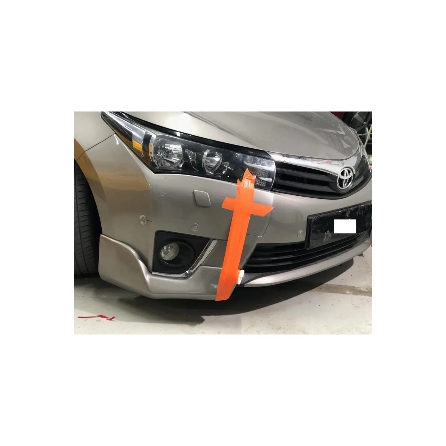 For Toyota Corolla E170 Twin Front Flap Set 2013 2014 2015 2016 Models - Body Kit Wings Spoiler Auto Styling Accessory Chrome