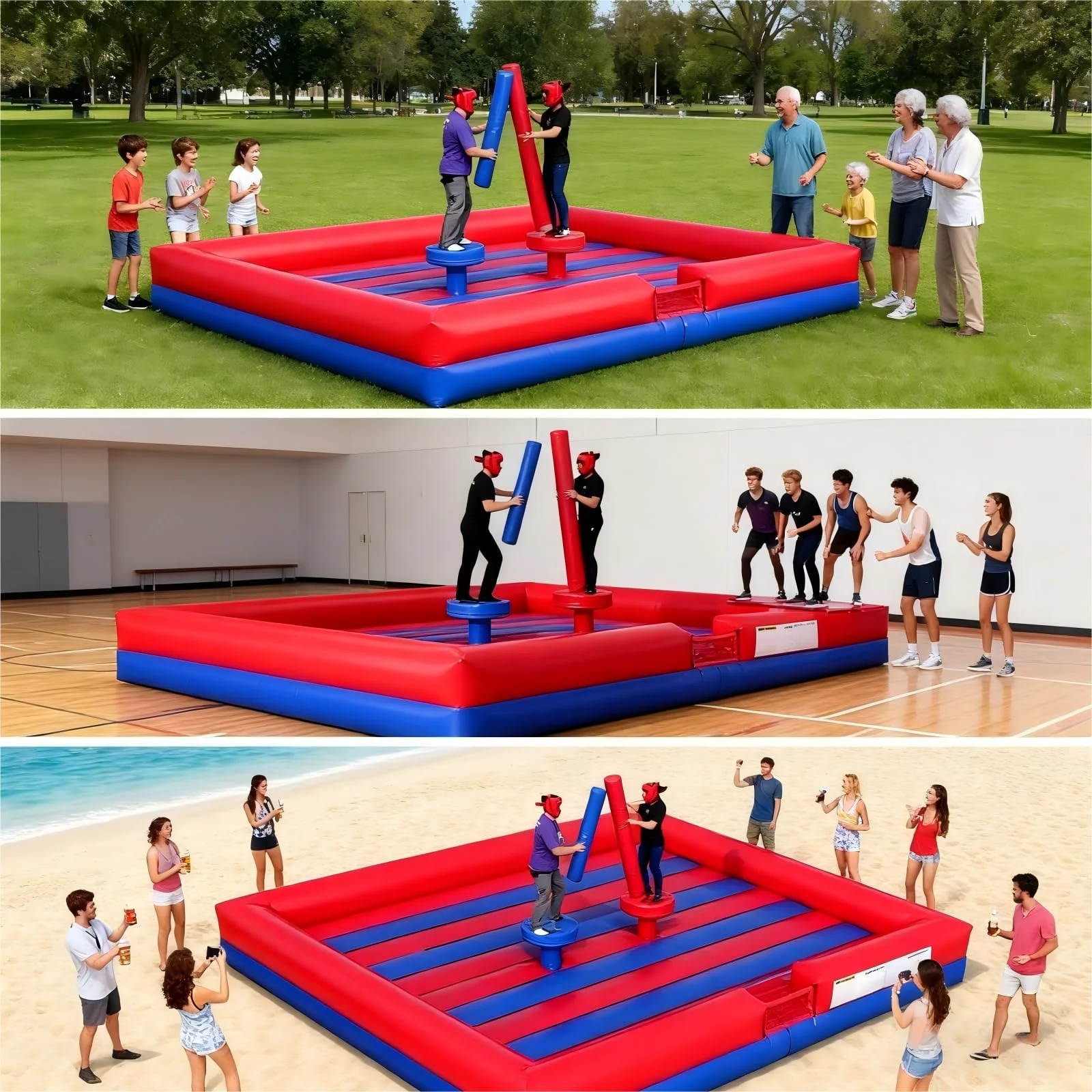 

Joust Sticks PVC 2 Person Inflatable Gladiator Fighting Game Gladiator Joust Stick Inflatable Fighting Arena For Party Event