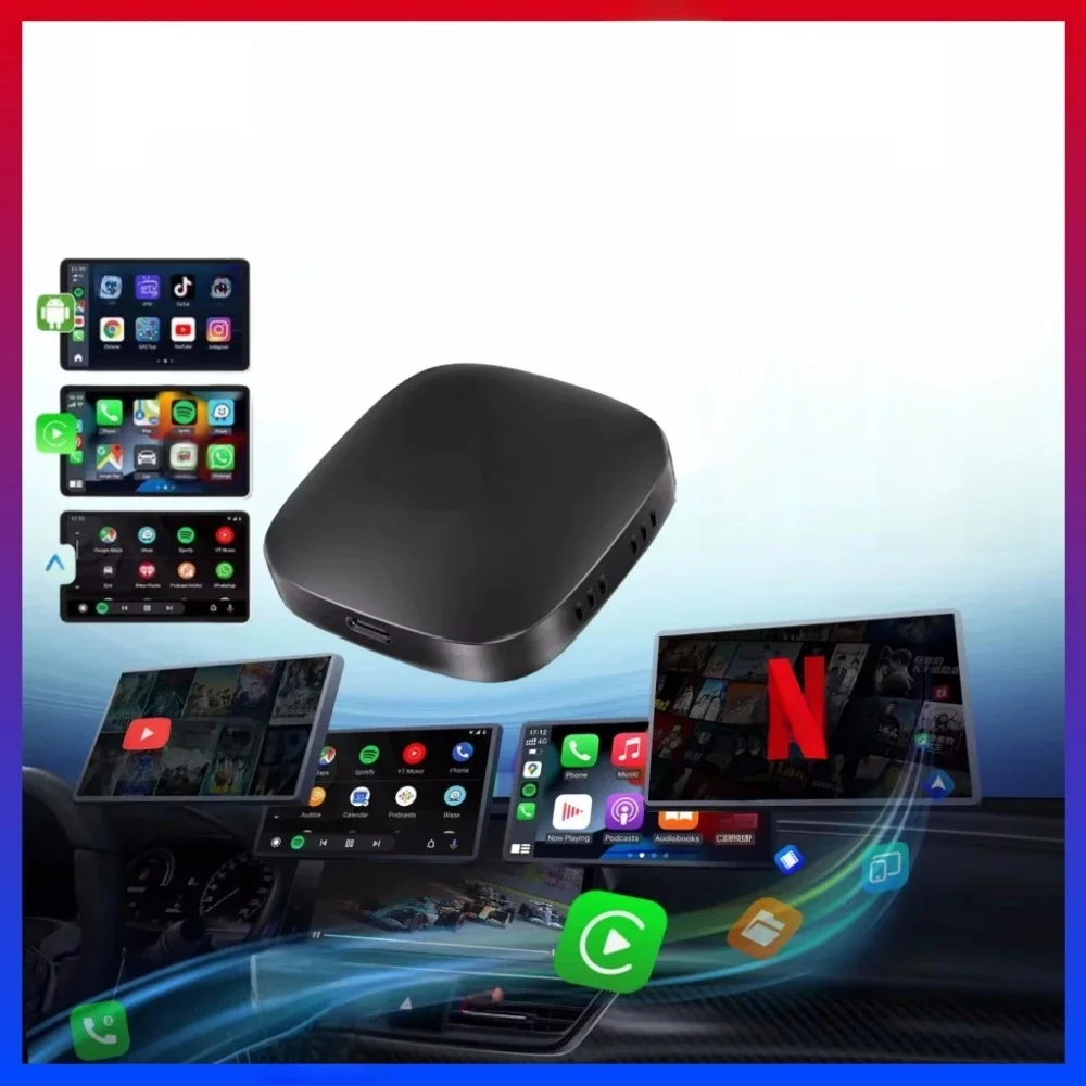 2025 Smart CarPlay Ai Box Android 13 TV Box Wifi Draadloos Android Auto Ingebouwde speelwinkel voor Netflix YouTube OEM CarPlay-auto's - afbeelding 2
