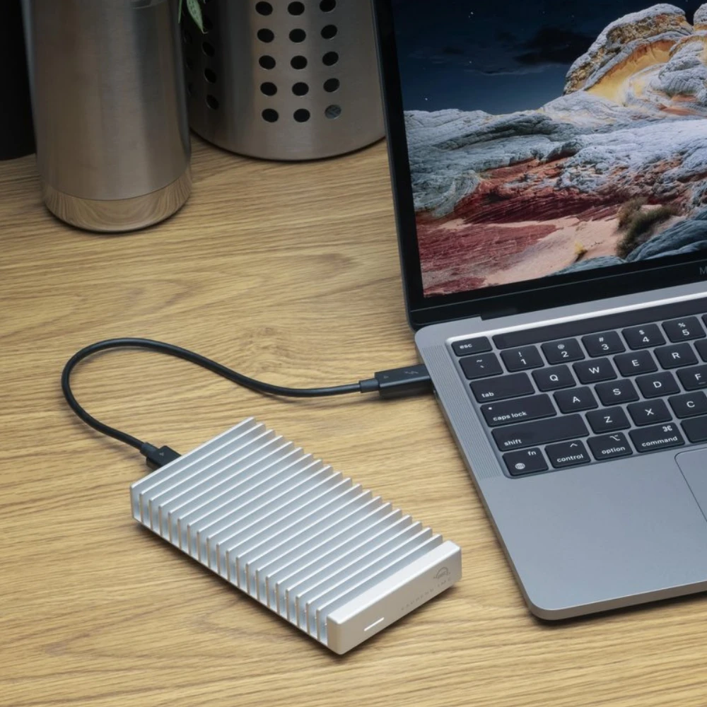 WIZPLAT OWC Express 1M2 Thunderbolt 4 USB4 NVMe M.2 USB-C External SSD External Hard Case ALL Aluminum heat Think