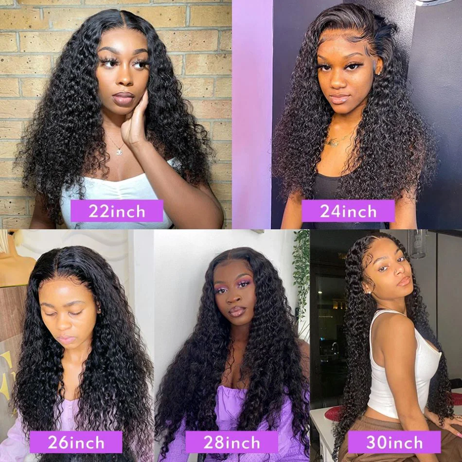 Pacotes brasileiros de cabelo onda profunda, Virgin Hair Weave Bundles, 100% extensões de cabelo humano, extremidade grossa, 1 Pc, 3 Pcs, 4 Pcs