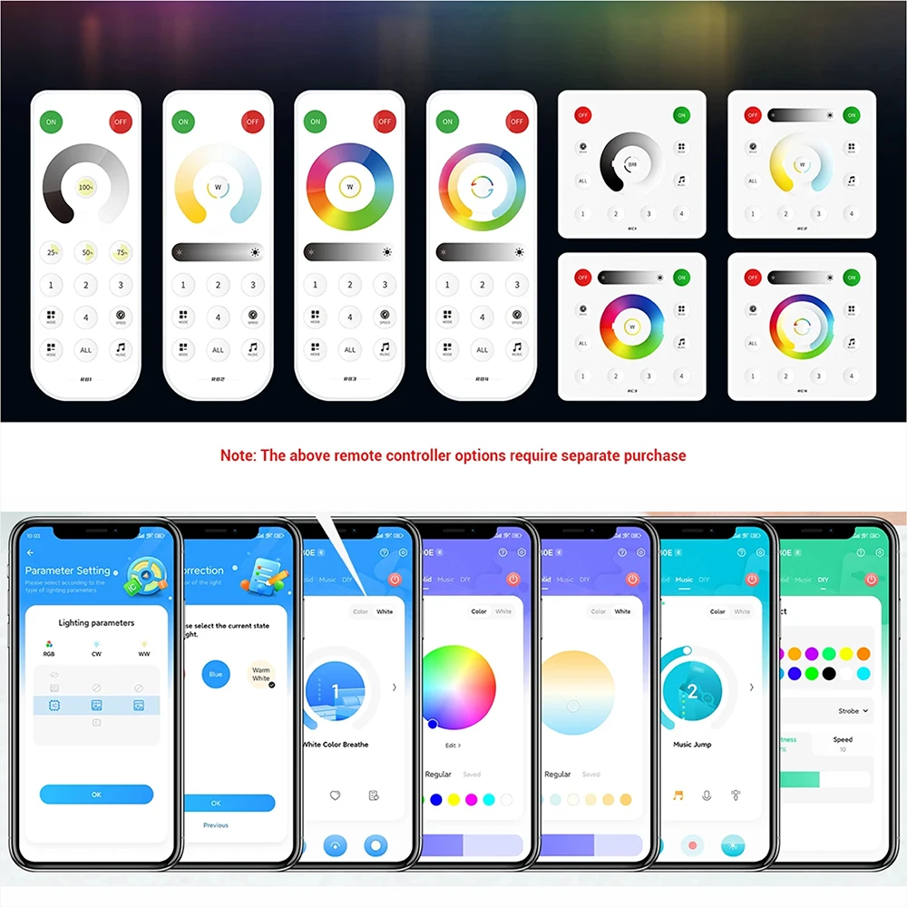 SP530E WiFi Alexa بلوتوث LED تحكم SP630E دعم PWM أحادية اللون CCT RGB RGBW RGBCCT أو SPI TTL IC رقاقة LED قطاع/ماتريكس