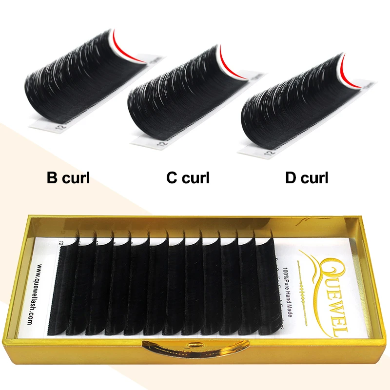 Extensão de cílios de volume de ventilador fácil quewel cílios florescendo auto-fazendo floração fãs rápidos cílios florescem chicote de vison faux