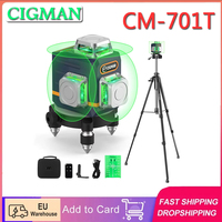 Cigman Cm-701T 3X360 °   Laser Level with 1.5m Tripod Remote Control Self-Leveling 4000Mah Battery