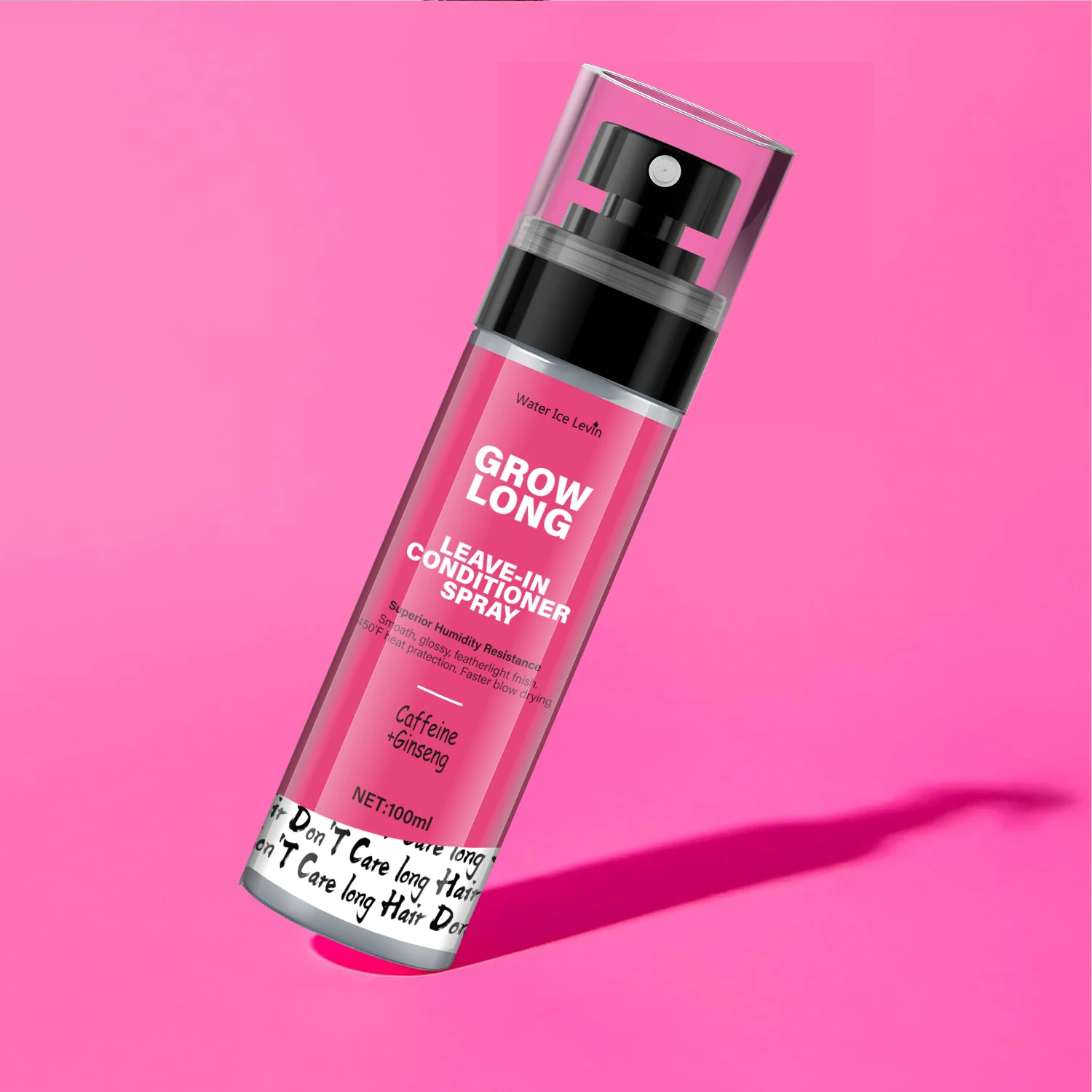 بخاخ ومنعم بلسم يترك، بيوتين طويل - بلسم عميق مضاد للتجعد للأطراف المتقصفة والكسر - فيتامين E والكافيين والجينسينج، مناسب للشعر المجعد والشعر الجاف والتالف