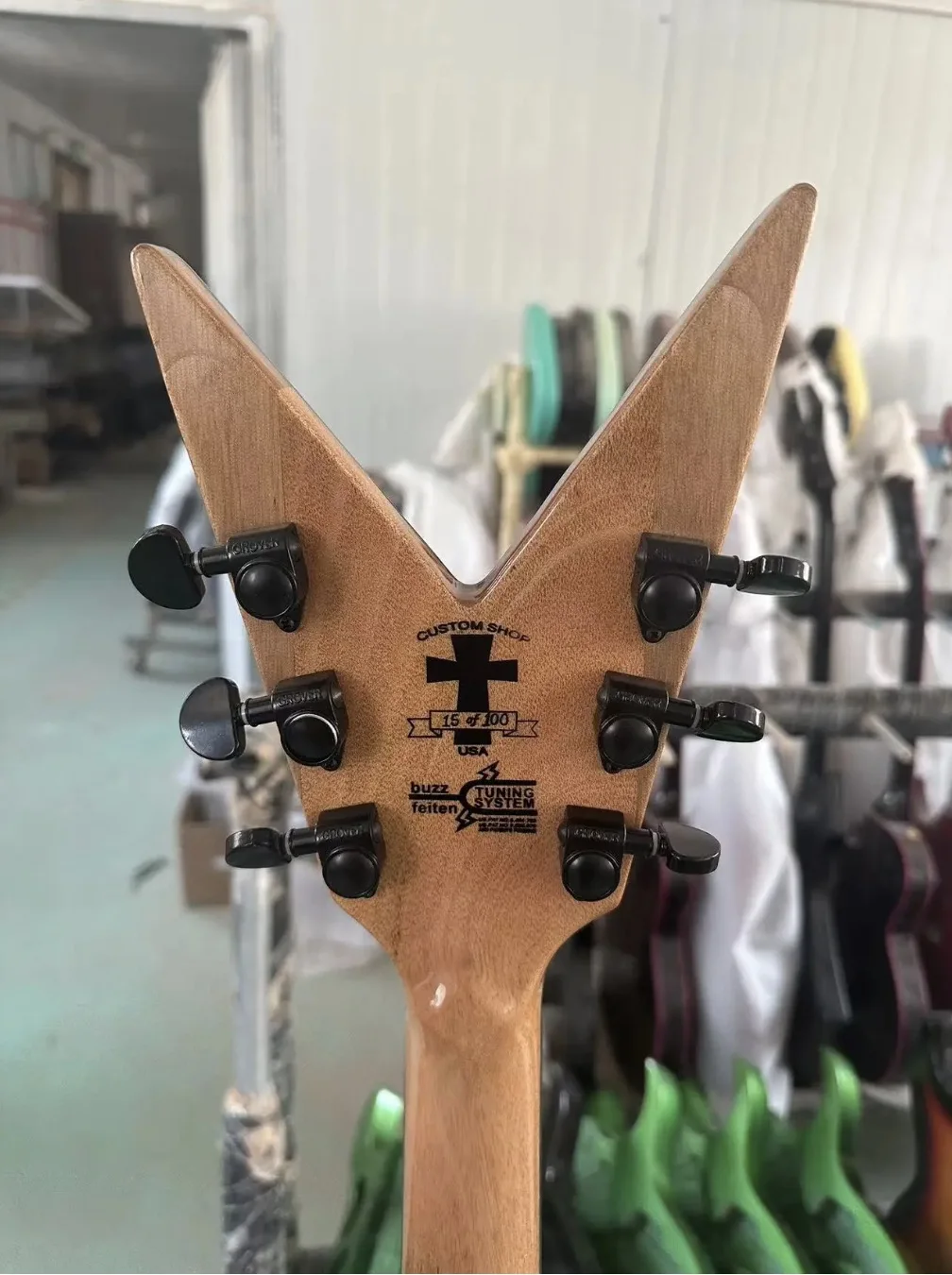 Custom Flamed Maple Top Dime Bag Dean Dimebag Darrell Electric Guitar Rose wood fingerboard in natural color, available in stock