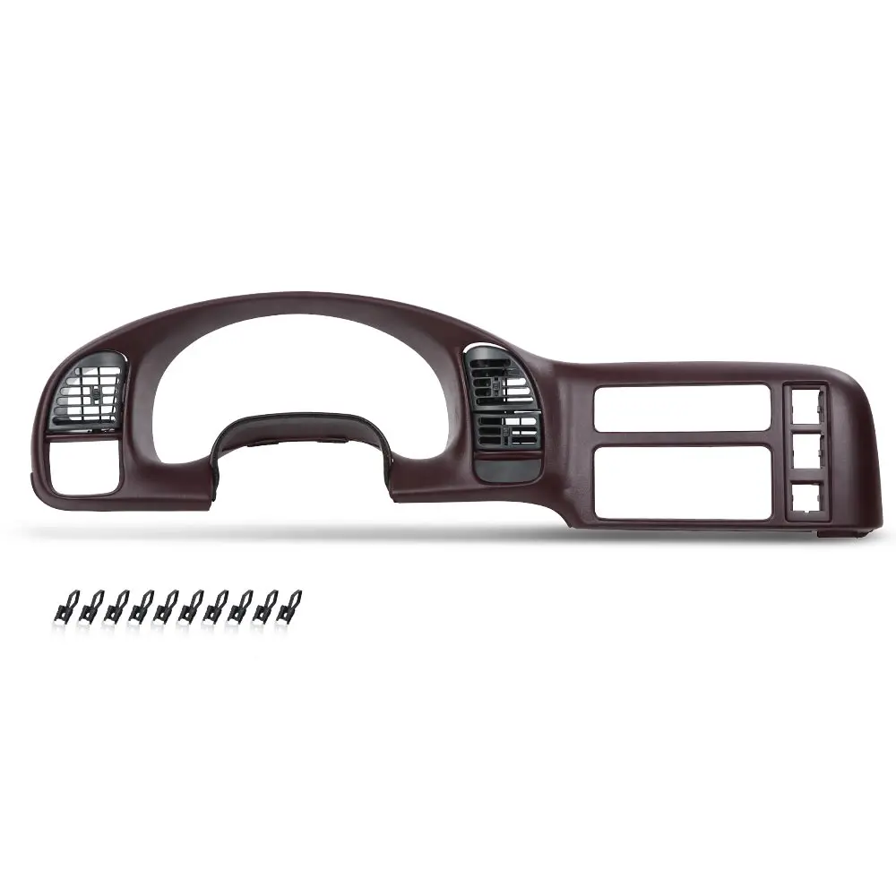 

Car Front Dash Radio Cluster Trim Bezel Panel Fit for Chevy Astro Gmc Safari 1995-2005 Dark Red Strong Durable Sturdy Exterior