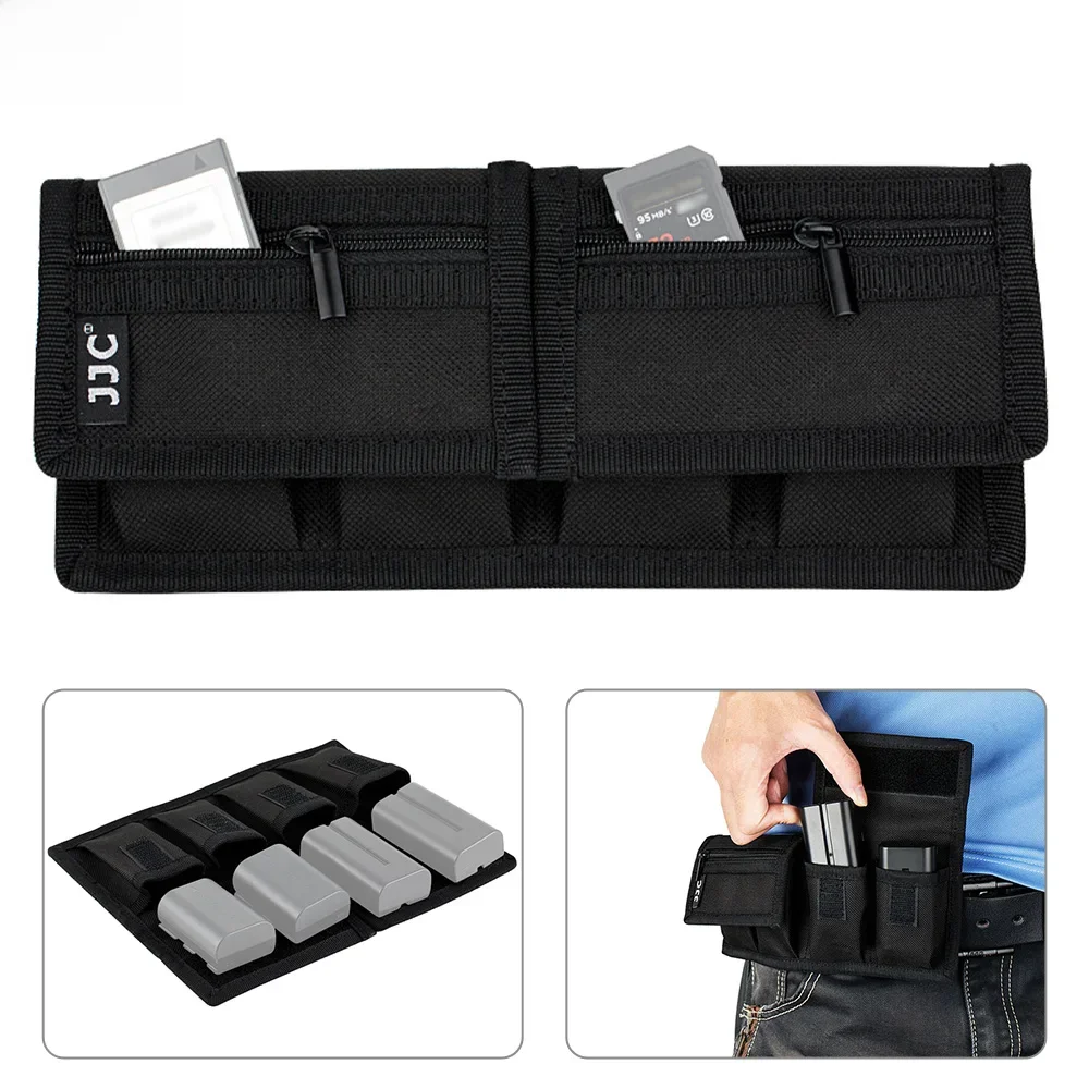 JJC aparat torba na baterie DSLR etui na baterie etui na karty SD do Canon EOS R 5D 6D Nikon Z6 D850 D800 D7500 Sony A7 A6500 A6000 — zdjęcie produktu 7