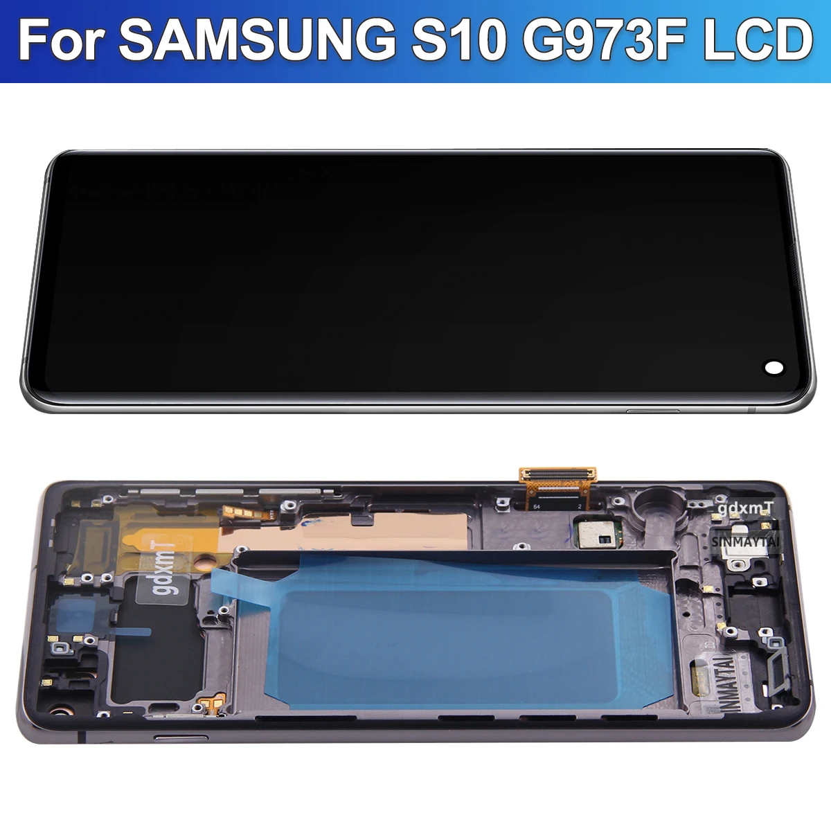 AMOLED S10 LCD With Frame For SAMSUNG S10 LCD Display G973 SM-G973F, SM-G973U LCD Display Touch Screen Digitizer Assembly