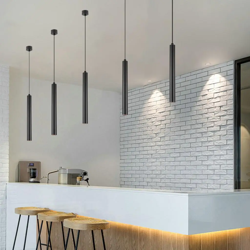 

Скандинавская длинная трубка с регулируемой яркостью, светодиодная люстра, кухонная лампа COB, точечный светильник, семейное потолочное освещение для столовой ﻿