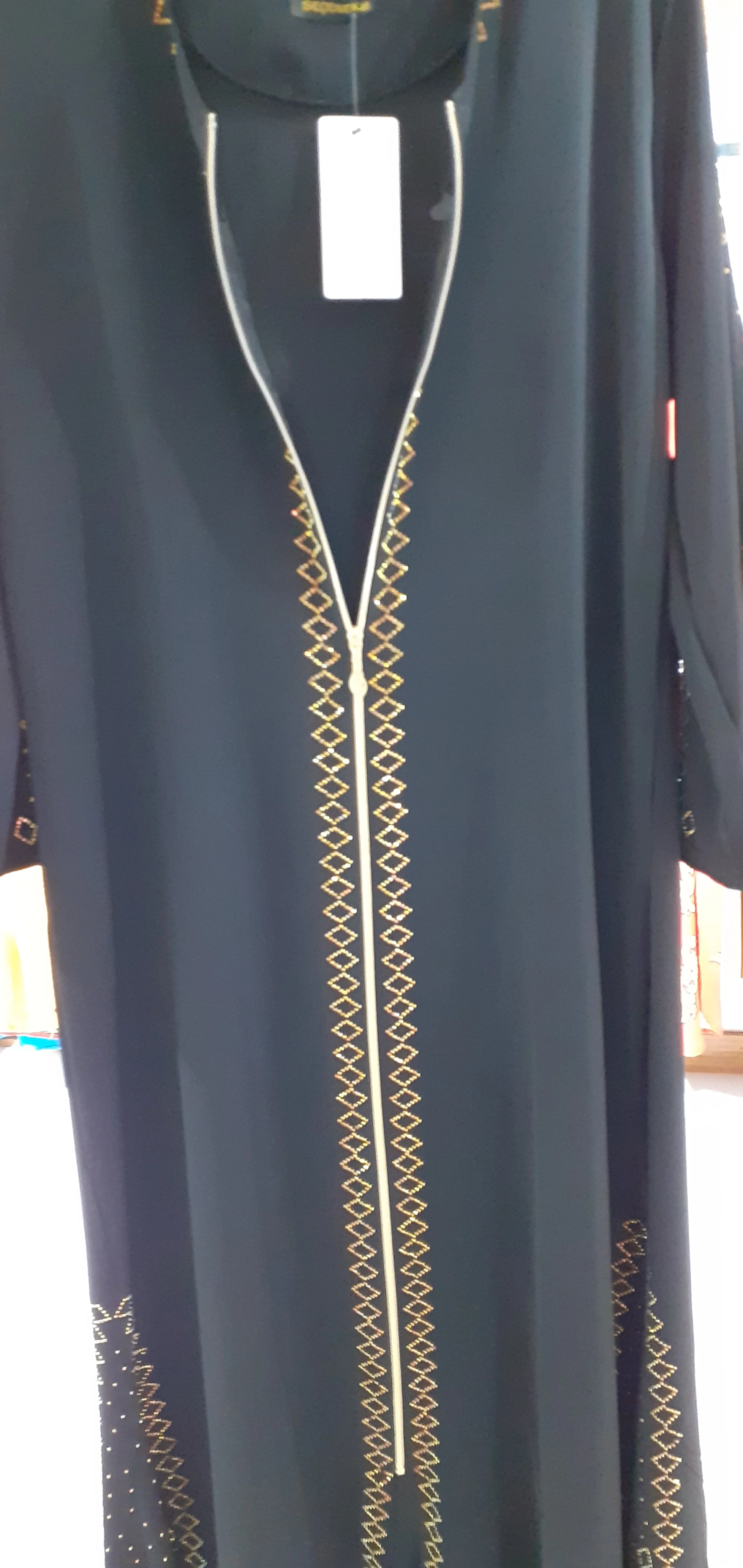 Musulmano Abaya islamico Hijab abbigliamento moda estate madre abbigliamento casa vita nakhda41l.com colore nero ricamato cerniera vestito dritto 2022