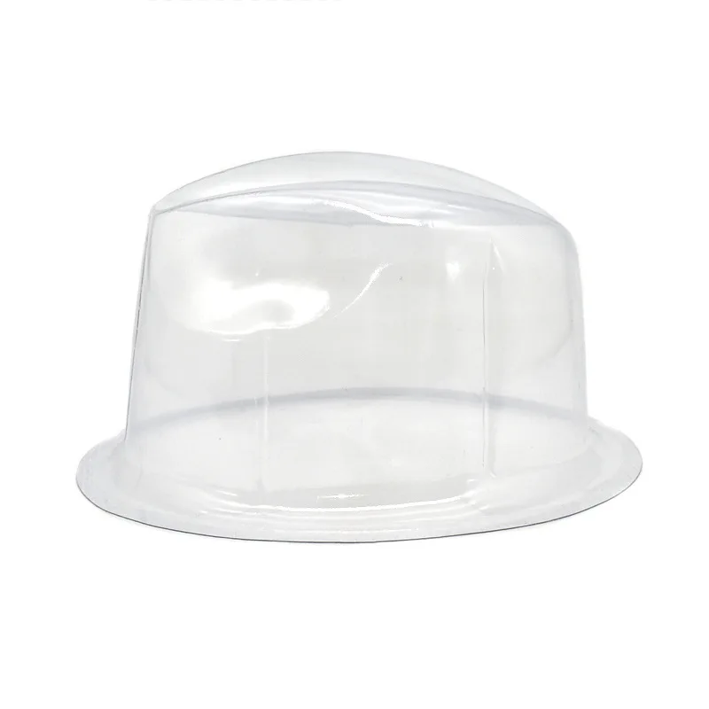 Hat support to prevent crushing and protect the hat from breaking. PVC plastic hard transport black hat transparent wholesale