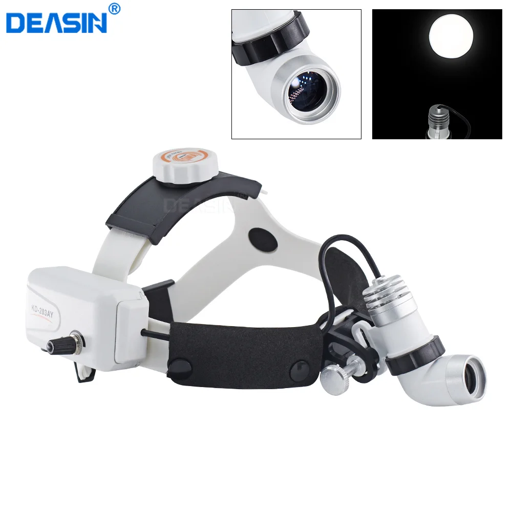 KD-203AY-4 Medical Surgical Headlight Dental Head Lamp 3W Spot Brightness Adjustable Dentistry Tools