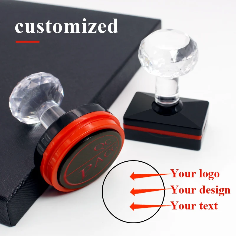 Personalized Logo Self inking Stamp Customized Photosensitive ink Stamp Your design picture