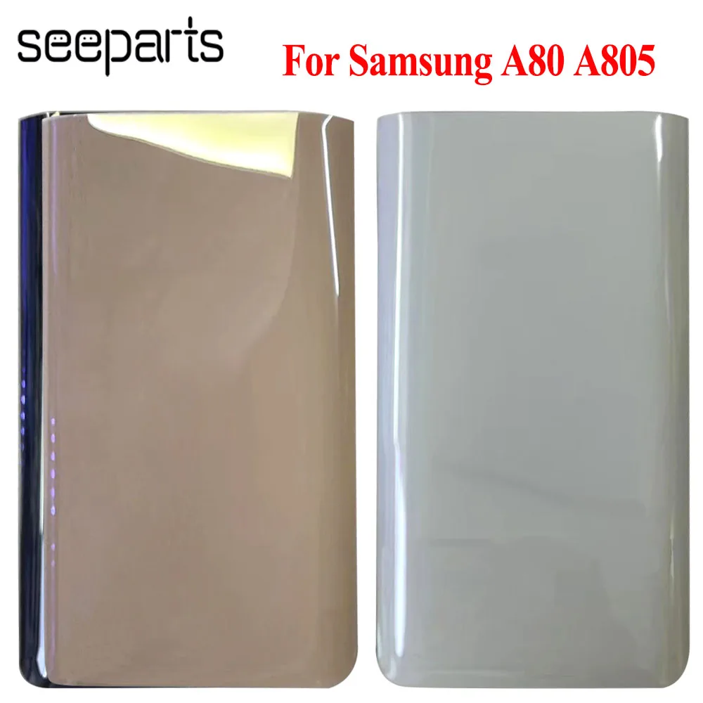 For Samsung Galaxy A80 Back Battery Glass Cover A805F Rear Door Housing Case Replacement For SAMSUNG A80 Battery Cover A805F/DS